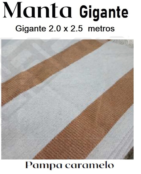 MANTA GIGANTE PAMPA 200X250 CM ALGODON 100% (A2814-5CARAMELO)