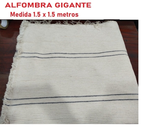 ALFOMBRA GIGANTE 150x150 BOHO LINEA PESADA 100% ALGOD - RAYA FINA (A2780D)