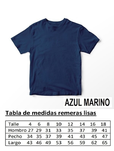 REMERA ESCOLAR 100% ALGODON PEINADO !! TALLE 10 (I5000-T10-MARIN)