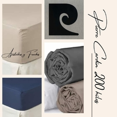 AJUSTABLE 1 1/2 Pierre Cardin 200 Hilos Algodón linea 50/50 para Colchon hasta 100x190+30 c (A9009-1)
