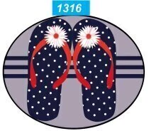 Alfombra de baño Ovalada con atideslizante estampada 50x39 (A2519) - comprar online