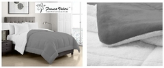 Corderito Sidney 2 1/2 pzas flannel gamuzo y reverso en corderito - Valija PVC (A3051-3GRISOSC)