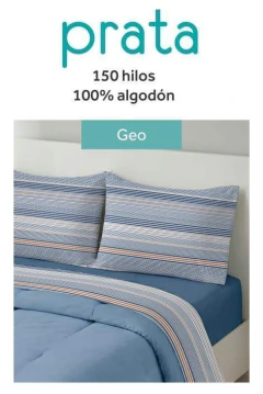 JGO SABANA KING SIZE PRATA 100% ALGODON (para colchon 200x200+28.5) (A2112-5GEO) - comprar online