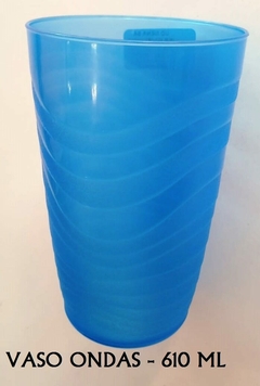 VASO ONDAS 610 ML PLASTICO REFORZADO ART 8778 (A4098AZUL)