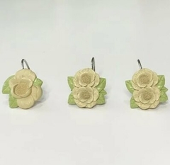 GANCHO DIEÑO AMAPOLA BEIGE/VERDE - METALICO Y FIGURA EN RESINA (A2213AMAPOLABEI)
