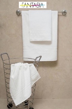 Toallon baño hoteleria (especial p/lavado industrial) 430grs 70x140 cm con guarda jaquard marca Fant (A2269-2)
