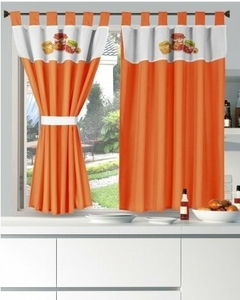 JGO CORTINA COCINA DISEÑO FRASCOS - FRANCA VALIERI - 2 PAÑOS DE 135X120CM (A4035)
