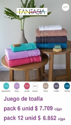 Jgo. Toalla y Toallon FANTASIA Knut 100% algodon (41x70 + 70x130 cm) (A2115-3)