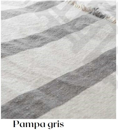 ALFOMBRA PAMPA MEDIDA 2.0X1.0 METRO LINEA PESADA 100% ALGOD (A2892-5GRIS)