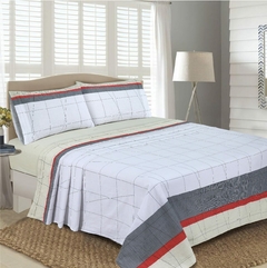 JGO.SABANA 2 1/2 Pierre Cardin 150 Hilos Algodón linea 50/50 para Colchon 140x190+25cm (A9001-3LENA)