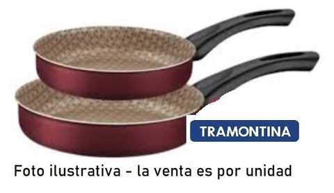 SARTEN PROFUNDA TRAMONTINA CON MANGO REFORZADO 24CM TRAMONTINA (1 unidad) (A2626-24ROJO)