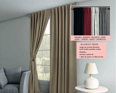 Cort.Ambiente GALIA en tela BLACKOUT TEXTIL COLOR (2 paños 140x210)(HGR) (A2882)