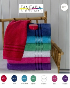 JGO. TOALLA Y TOALLON FANTASI PATTER 100 % ALG. 360 GRS (41X70 y 70x130cm ) (A2139-3) - comprar online
