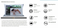 ALMOHADA BAMBOO 70X40 Tela Jaquard soft con vivo perimetral y relleno fibra 100% siloconada (A3061)