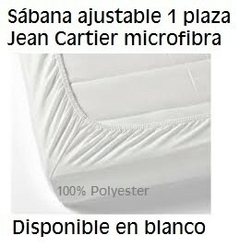 SABANA AJUSTABLE 1 pza marca Jean Cartier Linea Hogar - 100% microfibra (para colchon de 80x190+22cm (0829-1)