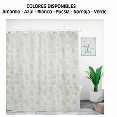 CORTINA DE BAÑO SIMPLE PESADA ART 019 (INCLUYE GANCHOS) (A5015RANA)