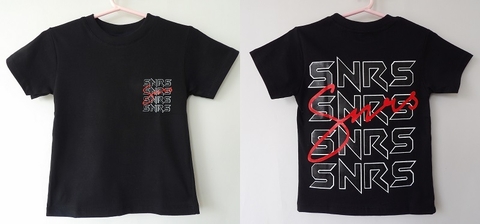 REMERA DE CHICOS 100% ALGODON DOBLE PEINADO ESTAMAPA DOBLE TALLE 6 SNRS (I6000-T6-NEGRO)