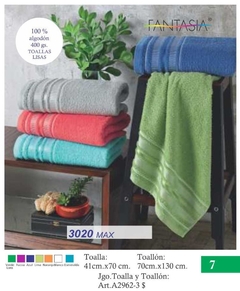 JGO.DE TOALLA ARCO IRIS 450 GRS LINEA LUKE RATIER (TOALLA 50X80 y TOALLON 70X140 CM) (A2962-3) - comprar online