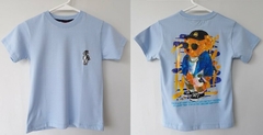 REMERA DE CHICOS 100% ALGODON DOBLE PEINADO ESTAMAPA DOBLE TALLE 10 OSO SKATE (I6002-T10-CELES)