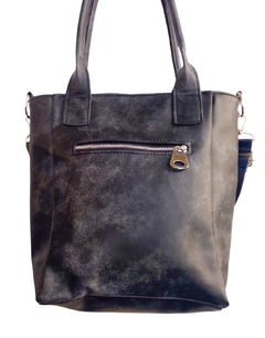 ART. 5070 BOLSO MEDIANO EN "PU SINTETICO NEGRO/GRIS EFECTO GASTADO" en internet