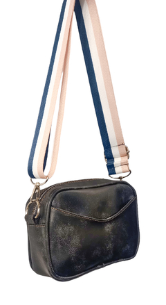 ART. 8015 MINI GOLFERITA EN "PU SINTETICO GRIS/NEGRO EFECTO GASTADO"