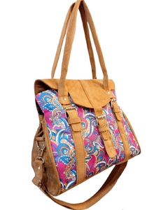 Art. 9004 | CARTERA GRANDE EN ESTAMPADO "FURIA" CON DETALLES DE GAMUZA SINTETICA SUELA - comprar online