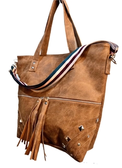 Art. 9015 | BOLSO GRANDE EN "PU SINTETICO VISON/SUELA EFECTO GASTADO" - comprar online