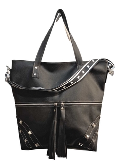 Art. 9015 | BOLSO GRANDE EN "PU SINTETICO NEGRO"