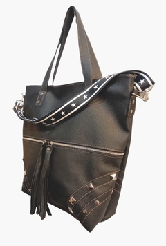 Art. 9015 | BOLSO GRANDE EN "PU SINTETICO NEGRO" - comprar online