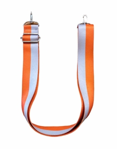 CORREA INTERCAMBIABLE Y REGULABLE "RAYAS NARANJA/GRIS"