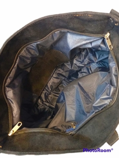 ART 5055 | BANDOLERA GRANDE EN "GAMUZA SINTETICA NEGRA" - tienda online