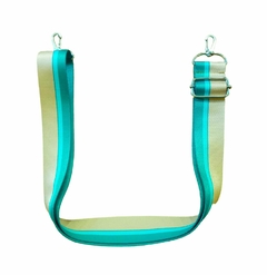 CORREA INTERCAMBIABLE Y REGULABLE "RAYADA VERDE BENETTON/BEIGE"