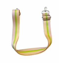 CORREA INTERCAMBIABLE Y REGULABLE "RAYADA CREMA/BEIGE/VERDE"