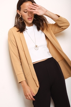 Blazer crepe con Bolsillos Elastizado - Shaina Trendy Store