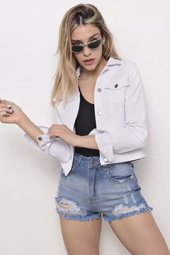 Campera Gabardina Elastizada Blanco en internet