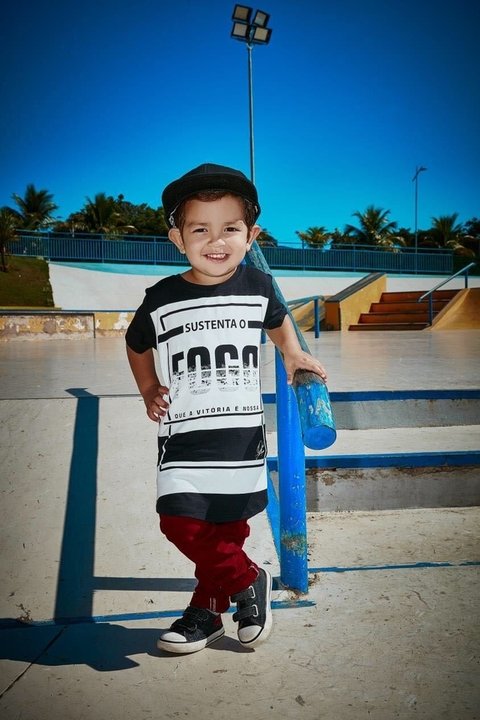 Camiseta Infantil Long Line - Sustenta o Fogo