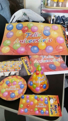 Kit feliz aniversário .com 6un