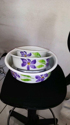 Conjunto de bacia canelada - comprar online