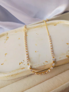 Choker ZIRCÔNIA Folheado a Ouro