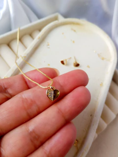 Conjunto Coraçãozinho folheado a ouro
