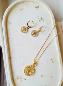 Conjunto Árvore da Vida folheado a ouro
