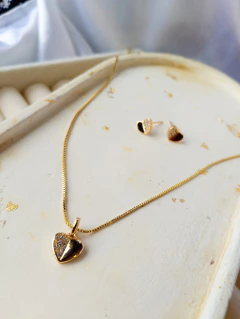 Conjunto Coraçãozinho folheado a ouro