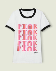 Remera PINK Blanca y Rosa - comprar online