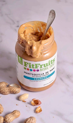 PROMO: 3 mantequillas de maní CRUNCHY sin azúcar FitFruits SIN TACC