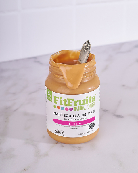 PROMO: 3 mantequillas de Maní CON STEVIA 380 gr FitFruits SIN TACC