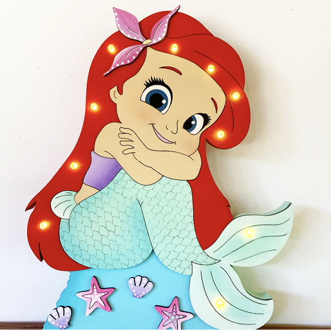 Cartel luminoso “La sirenita Ariel Bebe”
