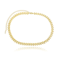 GARGANTILHA CHOKER SEREIA OURO SEMIJOIA