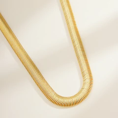 Colar Corrente Maleável Snake Folheado a Ouro - comprar online