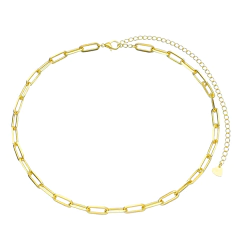 GARGANTILHA CHOKER CORRENTE OURO SEMIJOIA