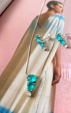 CONJUNTO GOTAS TURMALINA LUXO SEMIJOIA - comprar online